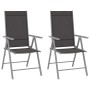 Folding garden chairs 2 units black textilene by vidaXL, Garden chairs - Ref: Foro24-312181, Price: 112,00 €, Discount: %