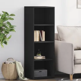 Tall black engineered wood sideboard 40x41x124 cm by , Sideboards - Ref: Foro24-846384, Price: 64,24 €, Discount: %