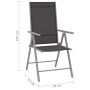 Folding garden chairs 2 units black textilene by vidaXL, Garden chairs - Ref: Foro24-312181, Price: 112,00 €, Discount: %