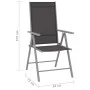 Klappbare Gartenstühle 2 Einheiten aus schwarzem Textilene von vidaXL, Gartenstühle - Ref: Foro24-312181, Preis: 111,79 €, Ra...