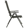 Sillas plegables de jardín 2 uds textileno aluminio negro de vidaXL, Sillas de jardín - Ref: Foro24-312188, Precio: 158,50 €,...