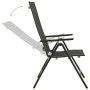 Sillas plegables de jardín 2 uds textileno aluminio negro de vidaXL, Sillas de jardín - Ref: Foro24-312188, Precio: 158,50 €,...