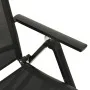 Sillas plegables de jardín 2 uds textileno aluminio negro de vidaXL, Sillas de jardín - Ref: Foro24-312188, Precio: 154,36 €,...