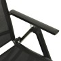 Sillas plegables de jardín 2 uds textileno aluminio negro de vidaXL, Sillas de jardín - Ref: Foro24-312188, Precio: 158,50 €,...