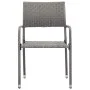 Stackable garden dining chairs 2 units synthetic rattan gray by , Garden chairs - Ref: Foro24-318719, Price: 69,05 €, Discoun...