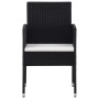 Sillas de jardín con cojines crema 2 uds ratán sintético negro de , Sillas de jardín - Ref: Foro24-318704, Precio: 84,23 €, D...