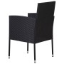 Gartenstühle mit cremefarbenen Kissen, 2 Stück, aus schwarzem Kunststoff-Rattan. von , Gartenstühle - Ref: Foro24-318704, Pre...