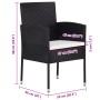 Sillas de jardín con cojines crema 2 uds ratán sintético negro de , Sillas de jardín - Ref: Foro24-318704, Precio: 84,23 €, D...