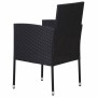 Sillas de jardín con cojines crema 4 uds ratán sintético negro de , Sillas de jardín - Ref: Foro24-318727, Precio: 158,74 €