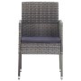 Sillas de jardín con cojines grises 2 uds ratán sintético gris de , Sillas de jardín - Ref: Foro24-318725, Precio: 105,67 €
