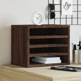 Wooden engineering desktop organizer brown 36x26x29.5 cm by , Classification and organization - Ref: Foro24-848051, Price: 35...
