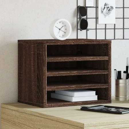 Wooden engineering desktop organizer brown 36x26x29.5 cm by , Classification and organization - Ref: Foro24-848051, Price: 34...