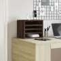 Organizador escritorio madera ingeniería marrón 36x26x29,5 cm de , Clasificación y organización - Ref: Foro24-848051, Precio:...