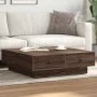 Mesa de centro de madera de ingeniería marrón roble 90x90x28 cm de , Mesas de centro - Ref: Foro24-848093, Precio: 123,35 €, ...