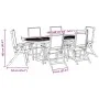 Garten-Esszimmer-Set, 7-teilig, Massivholz Akazie und Textilene von , Gartensets - Ref: Foro24-3279318, Preis: 824,46 €, Raba...