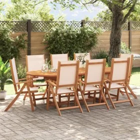 Garten-Esszimmer-Set, 9-teilig, Massivholz Akazie und Textilene von , Gartensets - Ref: Foro24-3279277, Preis: 927,53 €, Raba...