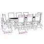 9-piece solid acacia wood and textilene garden dining set by , Garden sets - Ref: Foro24-3279277, Price: 945,47 €, Discount: %