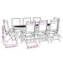 Garten-Esszimmer-Set, 9-teilig, Massivholz Akazie und Textilene von , Gartensets - Ref: Foro24-3279277, Preis: 925,41 €, Raba...