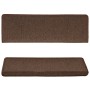 Alfombrillas para escaleras 15 unidades 65x21x4 cm Marrón Borde