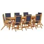 Garten-Esszimmer-Set, 9-teilig, Massivholz Akazie und Textilene von , Gartensets - Ref: Foro24-3279307, Preis: 937,16 €, Raba...