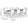 Garten-Esszimmer-Set, 9-teilig, Massivholz Akazie und Textilene von , Gartensets - Ref: Foro24-3279307, Preis: 942,52 €, Raba...