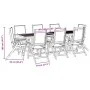 Garten-Esszimmer-Set, 9-teilig, Massivholz Akazie und Textilene von , Gartensets - Ref: Foro24-3279307, Preis: 937,16 €, Raba...
