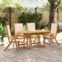 Garden dining set 5 pieces solid acacia wood and textilene by , Garden sets - Ref: Foro24-3279280, Price: 535,55 €, Discount: %
