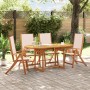 Juego comedor de jardín 5 pzas madera maciza acacia y textileno de , Conjuntos de jardín - Ref: Foro24-3279280, Precio: 546,1...