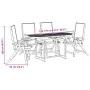 Garden dining set 5 pieces solid acacia wood and textilene by , Garden sets - Ref: Foro24-3279280, Price: 535,55 €, Discount: %