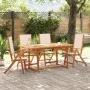 Garden dining set 5 pieces solid acacia wood and textilene by , Garden sets - Ref: Foro24-3279282, Price: 507,37 €, Discount: %