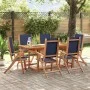 Juego comedor de jardín 7 pzas madera maciza acacia y textileno de , Conjuntos de jardín - Ref: Foro24-3279311, Precio: 634,8...