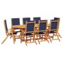 9-piece solid acacia wood and textilene garden dining set by , Garden sets - Ref: Foro24-3279305, Price: 923,44 €, Discount: %