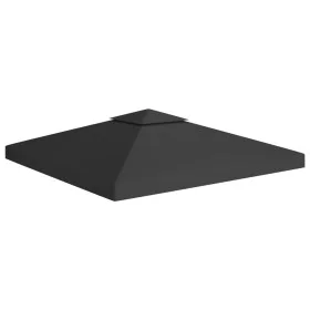 Obere Abdeckung für Pavillon, 2 Ebenen, schwarz, 310 g/m², 3x3 m. von vidaXL, Abdeckungen für Zelte und Pavillons - Ref: Foro...