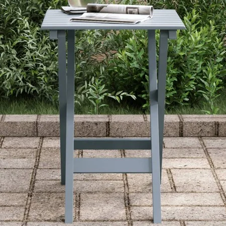 Folding side table made of solid gray poplar wood by , Garden tables - Ref: Foro24-4008874, Price: 38,67 €, Discount: %