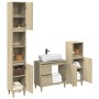 Set de muebles de baño 3 pzas madera contrachapada roble Sonoma de , Muebles de baño - Ref: Foro24-3307669, Precio: 182,33 €,...