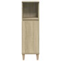 Set de muebles de baño 3 pzas madera contrachapada roble Sonoma de , Muebles de baño - Ref: Foro24-3307669, Precio: 182,33 €,...