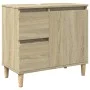 3-piece bathroom furniture set made of Sonoma oak plywood. by , Bathroom furniture - Ref: Foro24-3307669, Price: 171,17 €, Di...