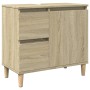 Set de muebles de baño 3 pzas madera contrachapada roble Sonoma de , Muebles de baño - Ref: Foro24-3307669, Precio: 182,33 €,...