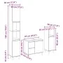 3-piece bathroom furniture set made of Sonoma oak plywood. by , Bathroom furniture - Ref: Foro24-3307669, Price: 171,17 €, Di...