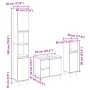 Set de muebles de baño 3 pzas madera contrachapada roble Sonoma de , Muebles de baño - Ref: Foro24-3307669, Precio: 182,33 €,...