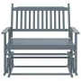 Sliding solid poplar wood bench 118x70x104.5 cm by , Rocking chairs - Ref: Foro24-4008869, Price: 157,58 €, Discount: %