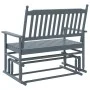 Sliding solid poplar wood bench 118x70x104.5 cm by , Rocking chairs - Ref: Foro24-4008869, Price: 157,58 €, Discount: %