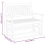 Massive Rutschbank aus grauer Pappelholz 118x70x104,5 cm. von , Schaukelstühle - Ref: Foro24-4008869, Preis: 123,94 €, Rabatt: %