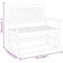 Sliding solid poplar wood bench 118x70x104.5 cm by , Rocking chairs - Ref: Foro24-4008869, Price: 157,58 €, Discount: %