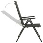Klappbare Gartenstühle 2 Stück, schwarzes Aluminium-Textil von vidaXL, Gartenstühle - Ref: Foro24-312189, Preis: 189,44 €, Ra...