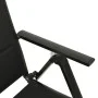 Sillas plegables de jardín 2 uds textileno aluminio negro de vidaXL, Sillas de jardín - Ref: Foro24-312189, Precio: 188,45 €,...