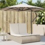 Doppel-Liegestuhl mit beigen Kunststoff-Rattan-Kissen. von , Liegen - Ref: Foro24-368094, Preis: 280,42 €, Rabatt: %