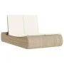 Tumbona doble con cojines ratán sintético beige de , Tumbonas - Ref: Foro24-368094, Precio: 297,15 €, Descuento: %