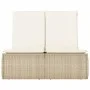 Tumbona doble con cojines ratán sintético beige de , Tumbonas - Ref: Foro24-368094, Precio: 297,15 €, Descuento: %