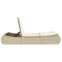 Tumbona doble con cojines ratán sintético beige de , Tumbonas - Ref: Foro24-368094, Precio: 297,15 €, Descuento: %